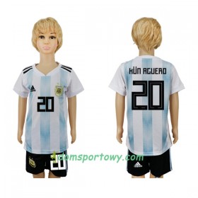 Koszulka Argentyna Kun Aguero 20 Dziecięcy Domowe Koszulki Piłkarskie Mistrzostwa Świata 2018